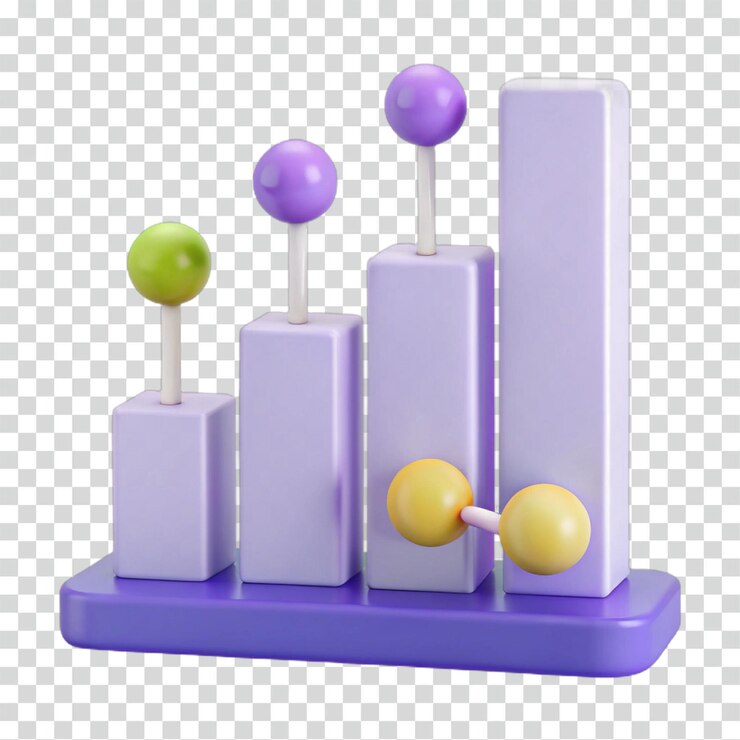 PSD gráfico de barras 3d colorido visualización de datos de crecimiento diagrama de progreso tendencia de crecimiento presentación de estadísticas de éxito