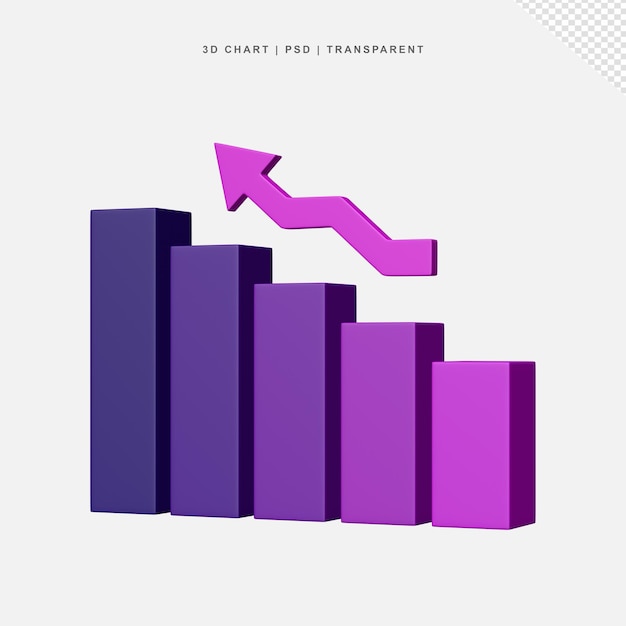 PSD gráfico de barras 3d transparente