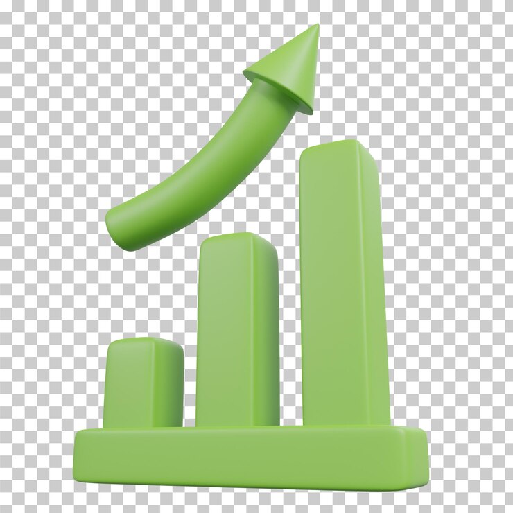 PSD gráfico de barras de renderizado 3d elemento de negocio