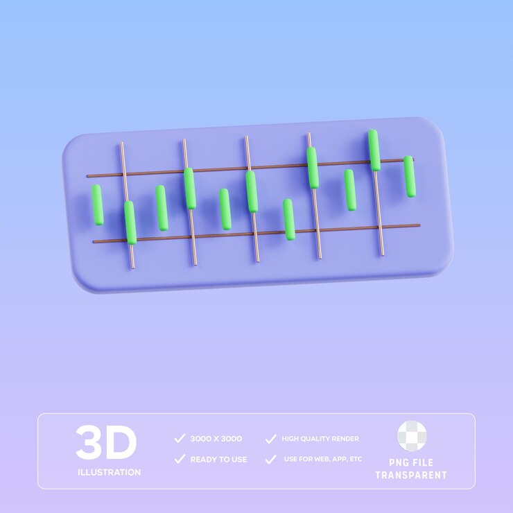 Gráfico de candelas 3D Ilustración del icono