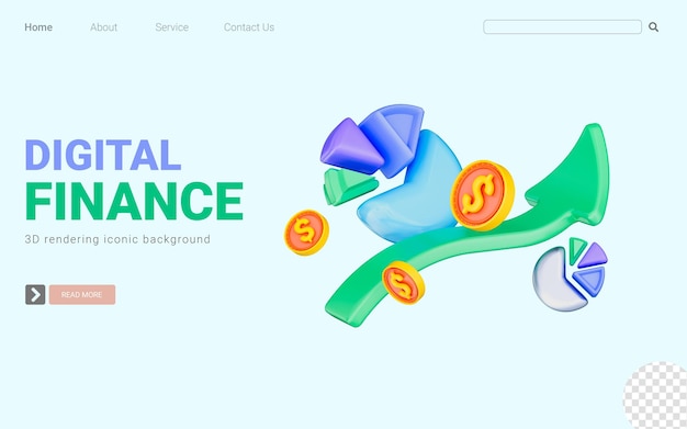 gráfico circular dólar moneda signo 3d render concepto para finanzas digitales mercado analizar crecimiento