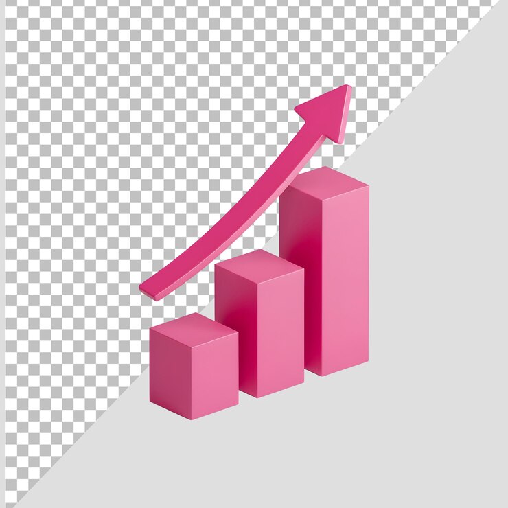 PSD gráfico creciente flecha