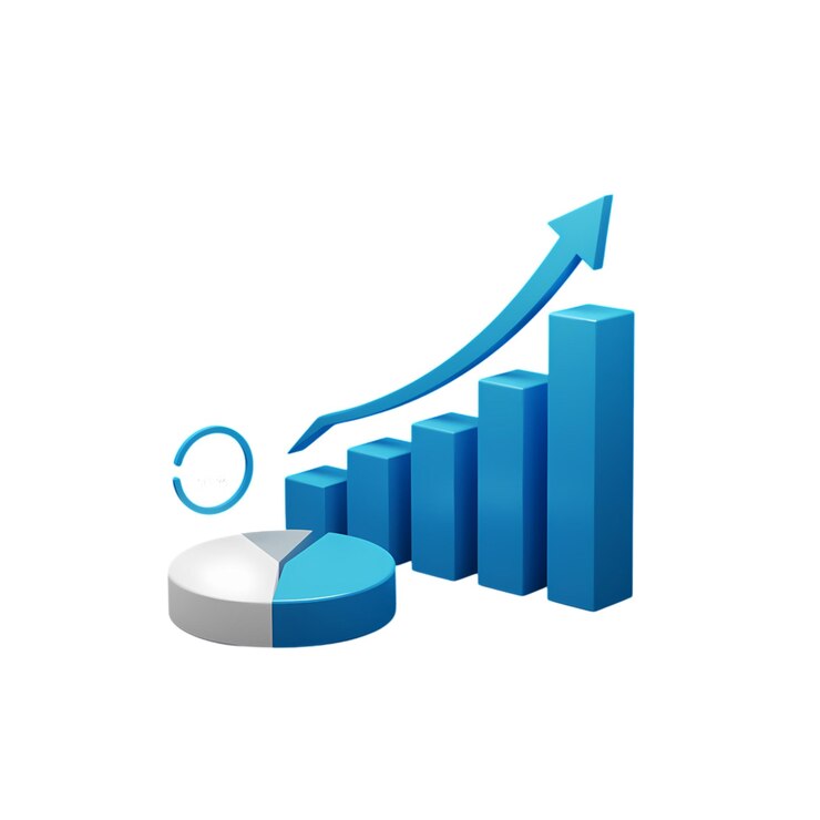 PSD gráfico de crecimiento y progreso
