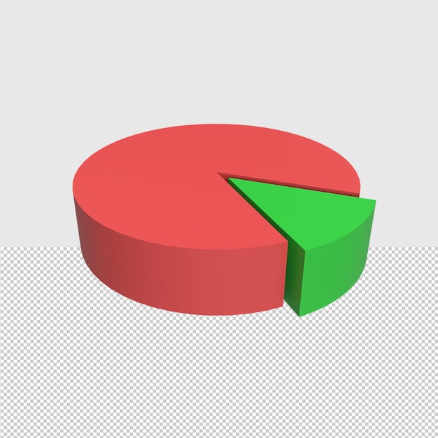 Gráfico de datos 3D Ilustración de objeto renderizado