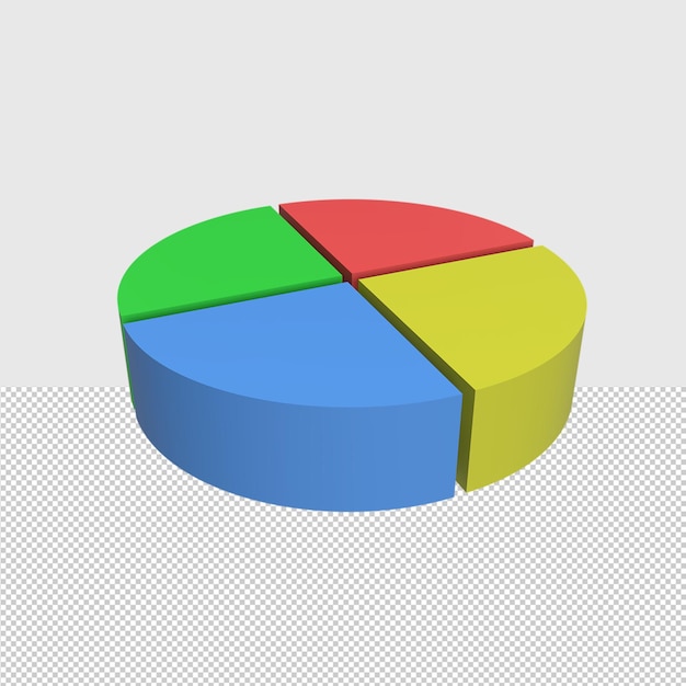 Gráfico de datos 3D Ilustración de objeto renderizado