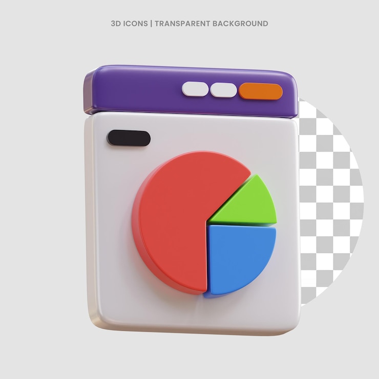 PSD gráfico de datos gráfico estadístico icono 3d