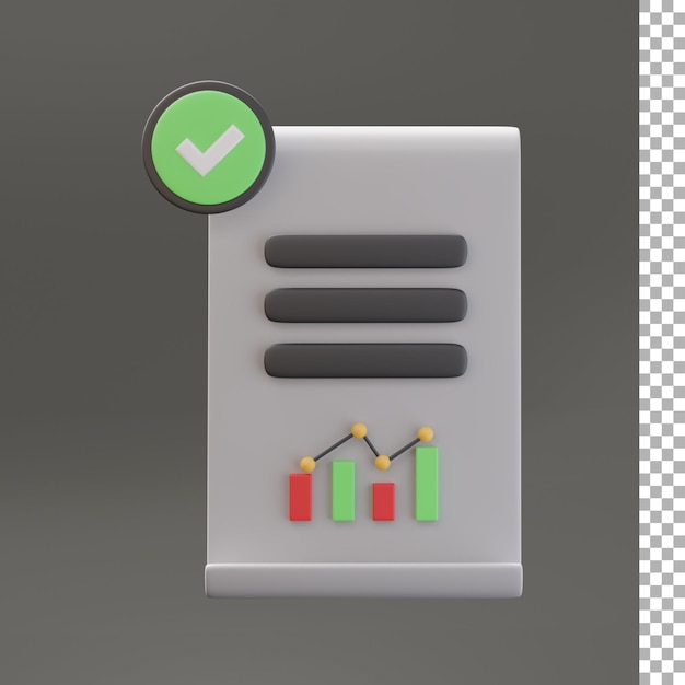 Gráfico de Barras 3D em Documento em Papel