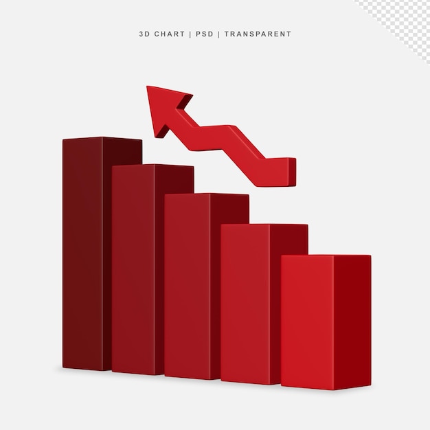 PSD gráfico de barras 3d transparente