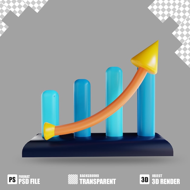 PSD gráfico de ilustração 3d adequado para marketing