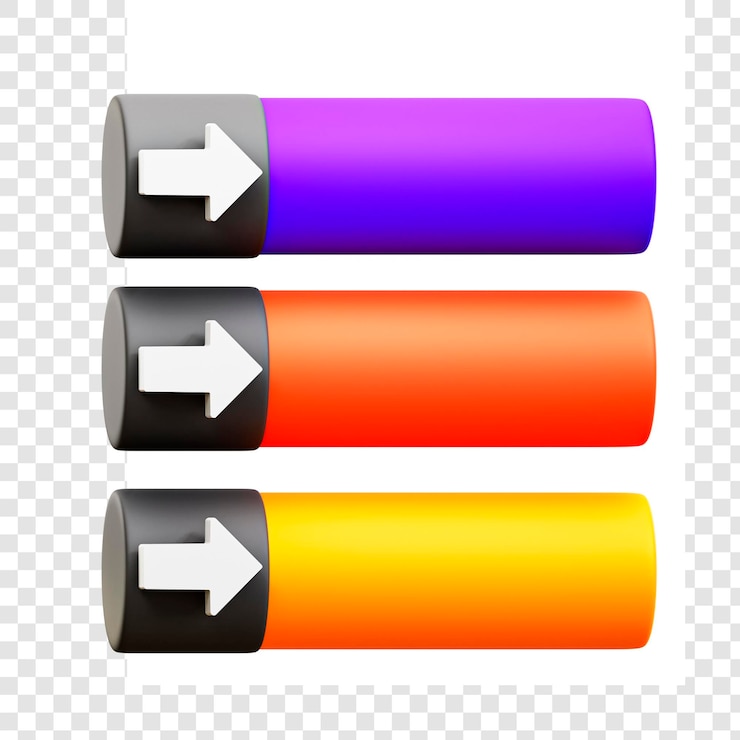 PSD gráfico de lista de trapézio 3d