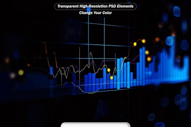 PSD gráfico de negociação de ações ou de divisas em conceito gráfico adequado para investimentos financeiros