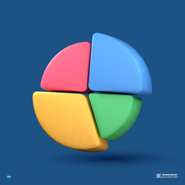 Gráfico de negócios gráfico gráfico 3d ilustração de renderização em 3d