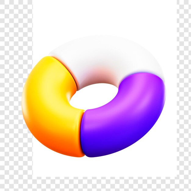 gráfico de rosca 3d