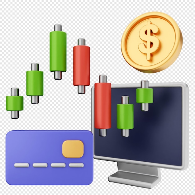 Grafico di trading 3D pc