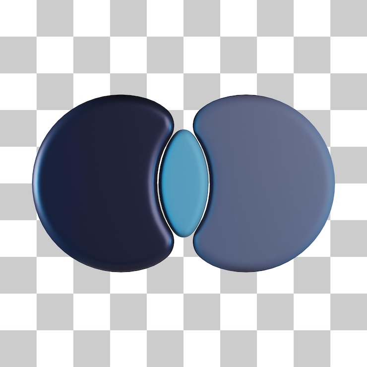 PSD grafico di venn icona 3d