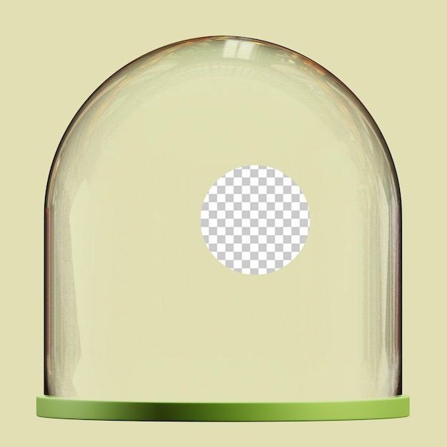 Gráfico de elemento de cúpula de vidrio de renderizado 3D
