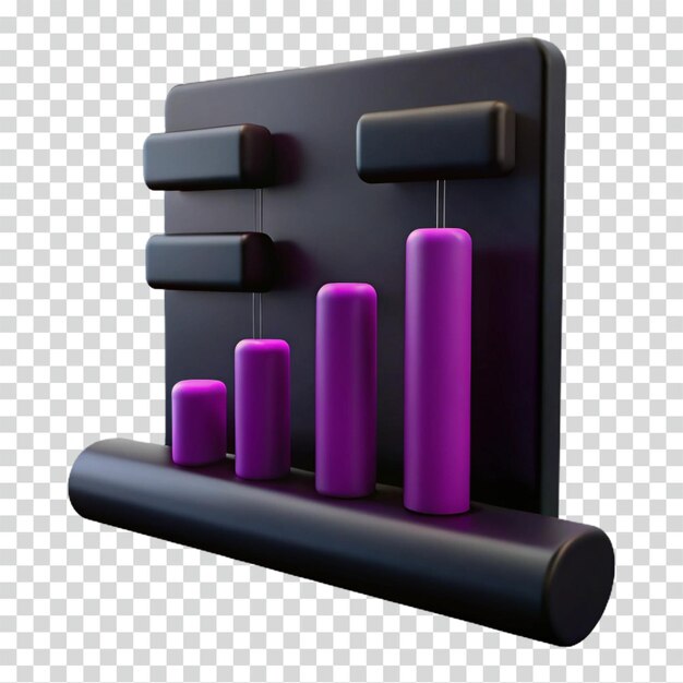 Gráfico de gráfico de barras ascendentes en 3D