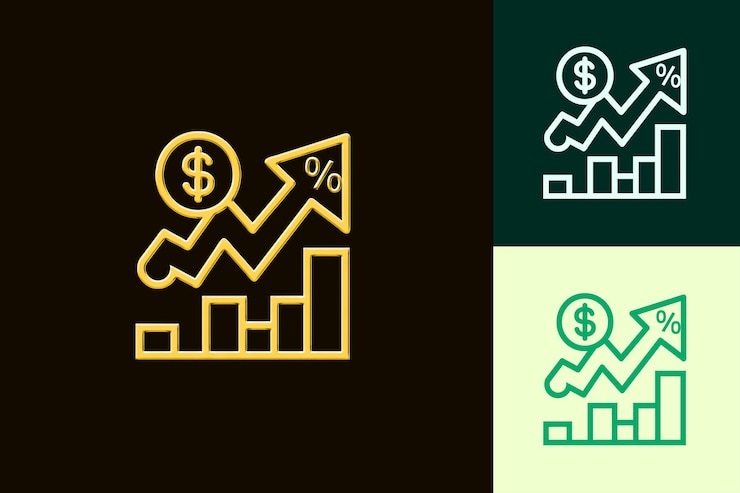 PSD un gráfico con un gráfico en él y un gráfico que dice dólar