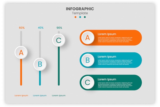 gráfico infográfico de comparação com barra percentual