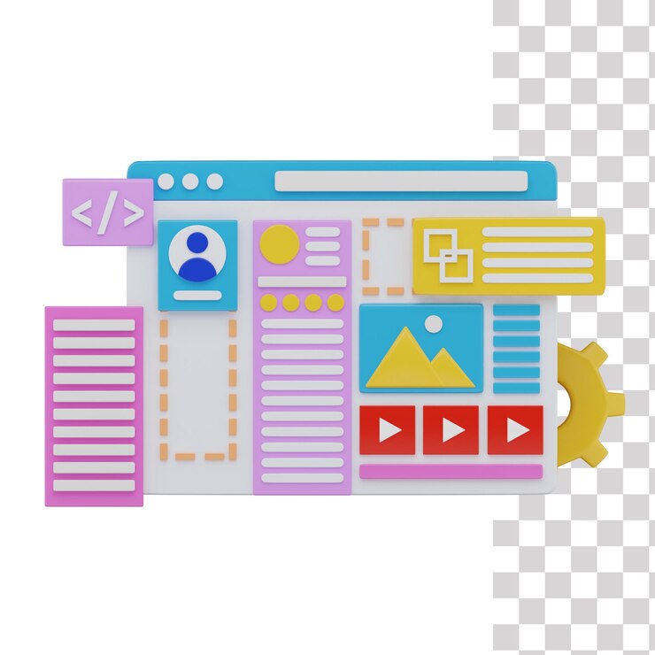 PSD un gráfico de una página web con una página web llamada código.