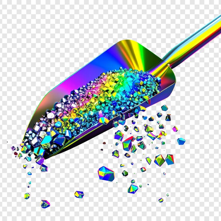 PSD gráfico de pala de arco iris colorido para proyectos de diseño