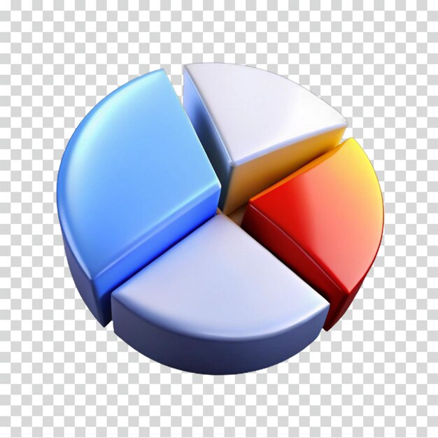 Gráfico de pie 3D Visualización de datos Segmentación Porcentaje Análisis Informe Infográfico Estadística de negocios Gráfico