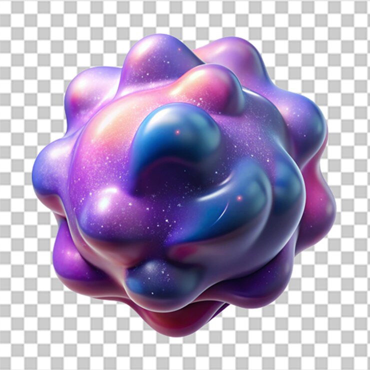 PSD gráfico plástico 3d detallado de una nebulosa abstracta con colores vibrantes y texturas cósmicas