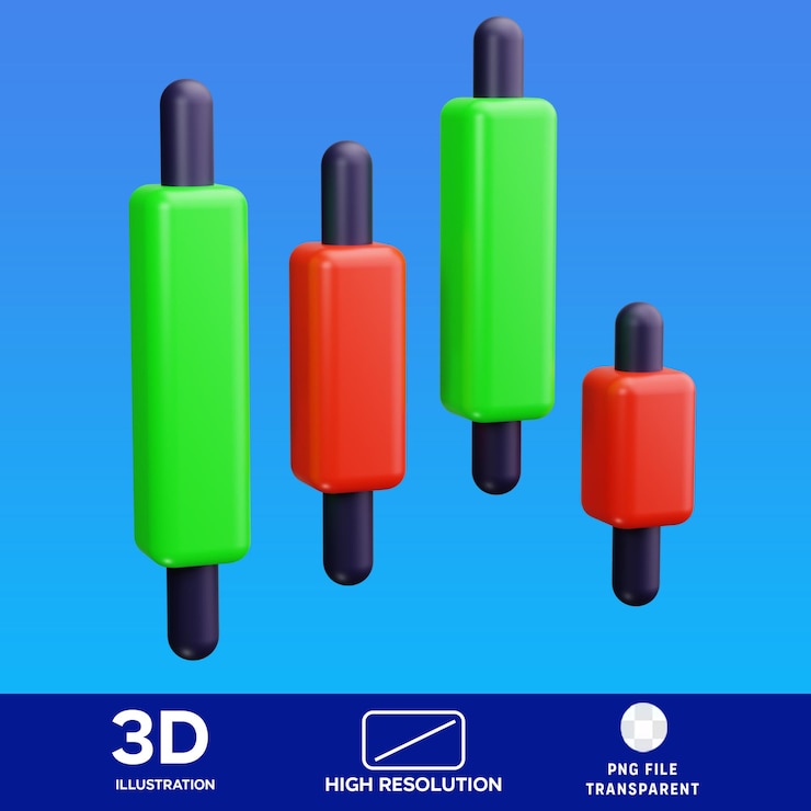 PSD grafico psd di negoziazione vendita illustrazione 3d
