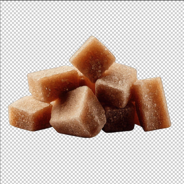 PSD gráfico vectorial de cristales de azúcar moreno