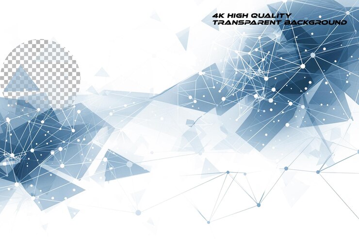 PSD gráfico vectorial de un patrón triangular con azul y gris en un fondo transparente