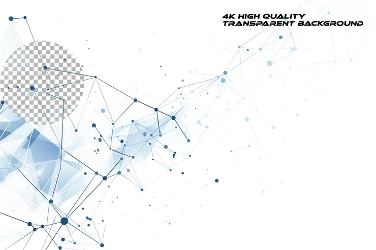 PSD gráfico vectorial de un patrón triangular con azul y gris en un fondo transparente