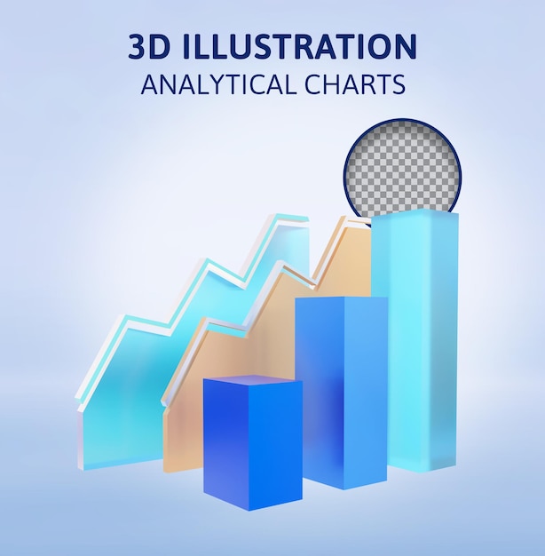 Gráficos analíticos ilustración de renderizado 3d