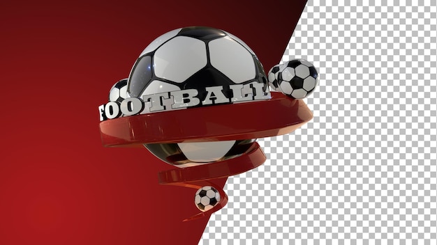 PSD gráficos de renderizado 3d de fútbol soccer
