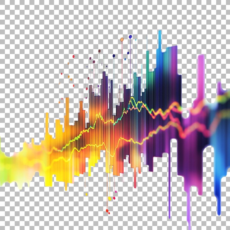 PSD grafik perdagangan pasar saham png dengan latar belakang transparan