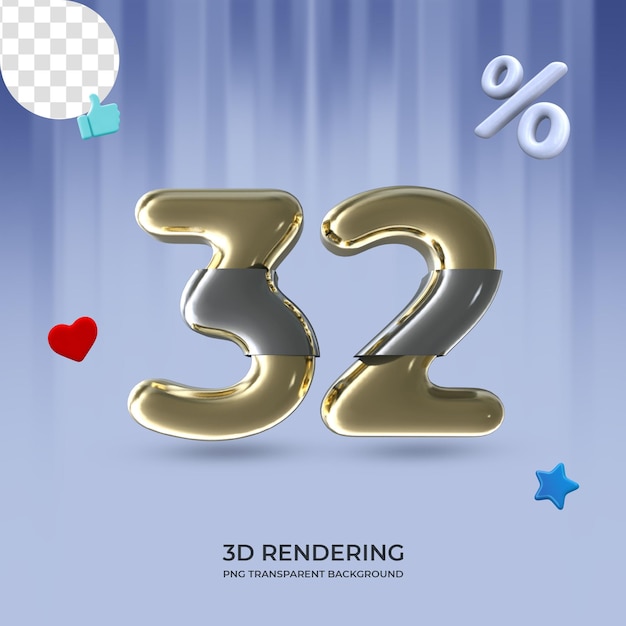 Grafikelement Nummer 32 3D-Rendering