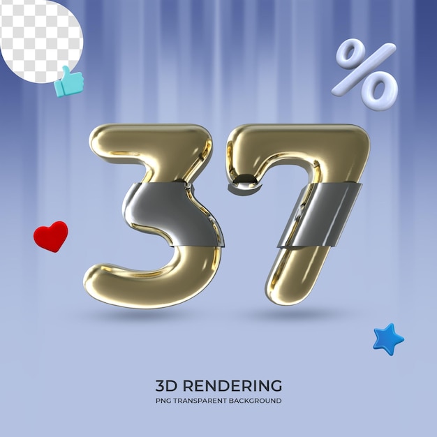 Grafikelement Nummer 37 3D-Rendering