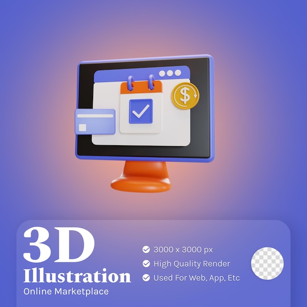 Grafische Analyseillustration 3d