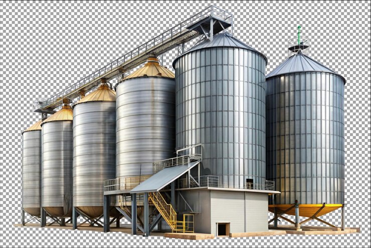 Grain Elevator Efficiently Stores Harvested Crops for Farmers