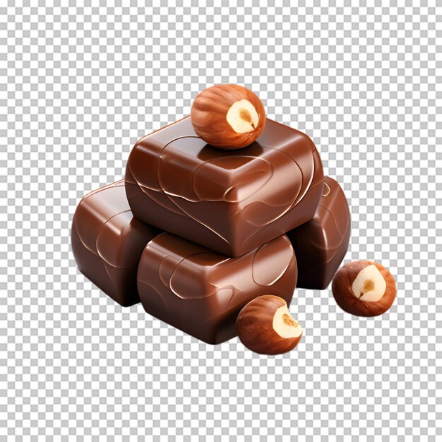 PSD gran chocolate aislado en un fondo transparente