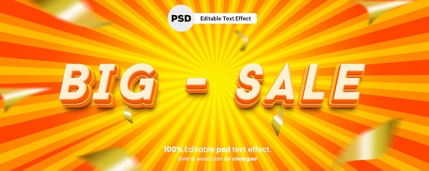 Gran cosa efecto de texto premium editable en 3d con fondo