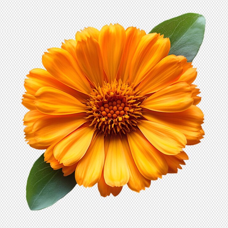 Una gran flor amarilla sobre un fondo blanco
