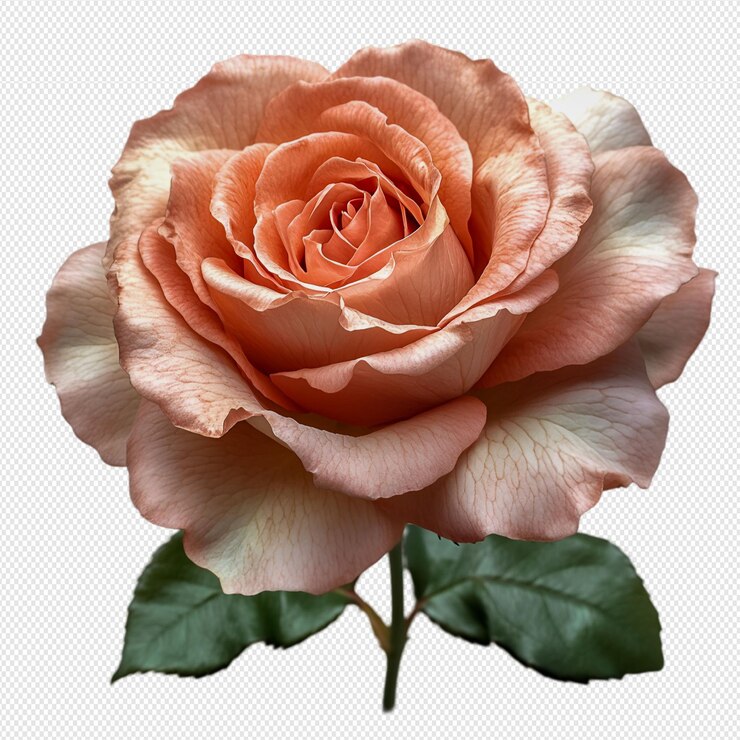 Una gran flor rosa sobre un fondo blanco