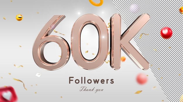Un gran número de personas con el número 60k