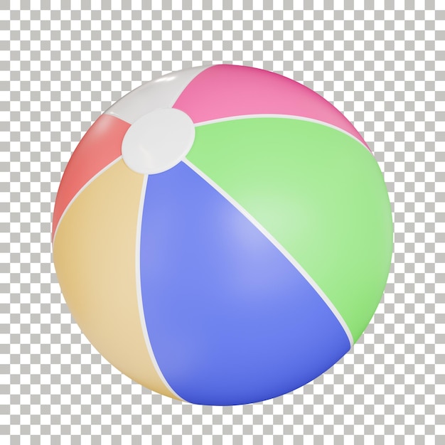 una gran pelota de playa de colores