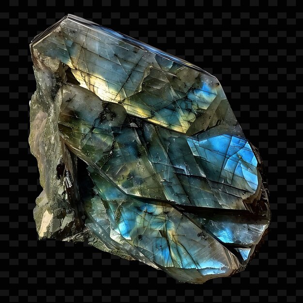 PSD una gran piedra de cuarzo con un fondo azul y verde