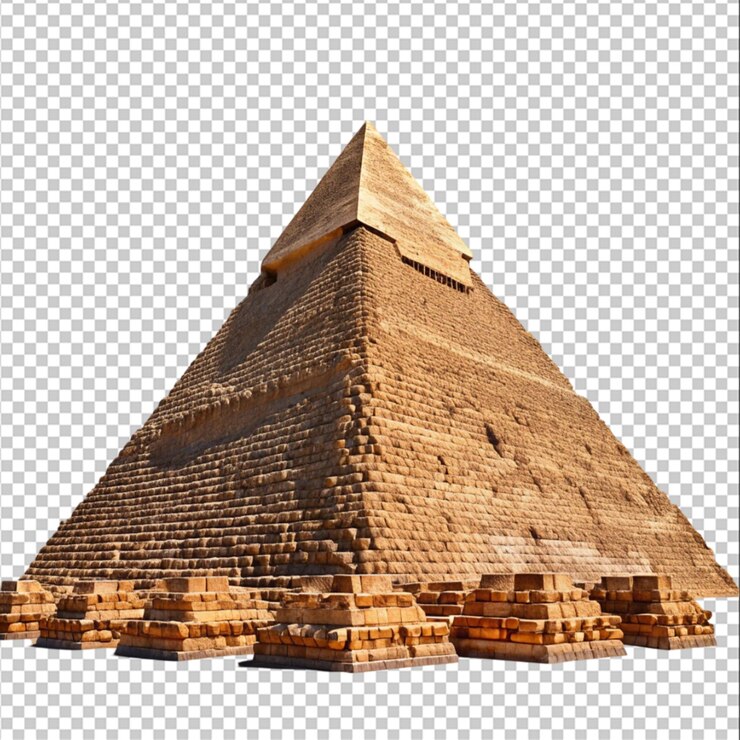 PSD la gran pirámide de giza en un fondo transparente