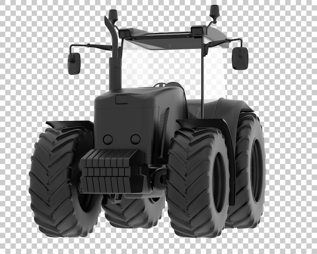 Gran vehículo agrícola en la ilustración de representación 3d de fondo transparente