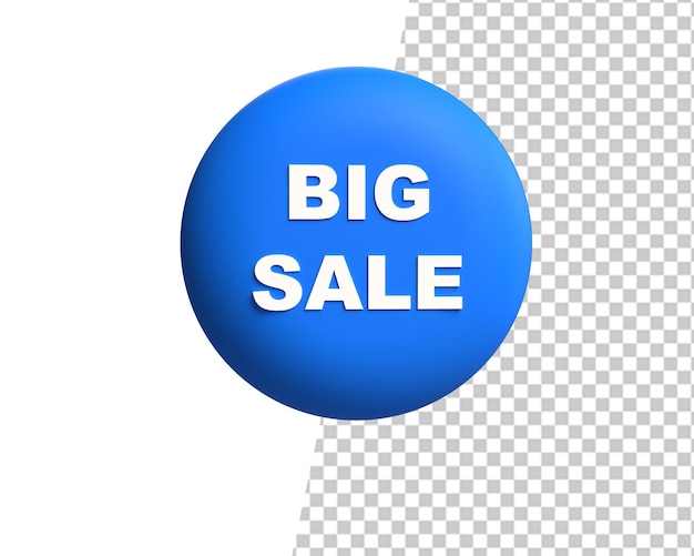 Gran venta logo etiqueta azul 3d