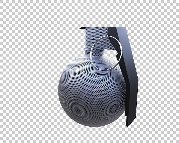 PSD granada isolada no fundo ilustração de renderização 3d
