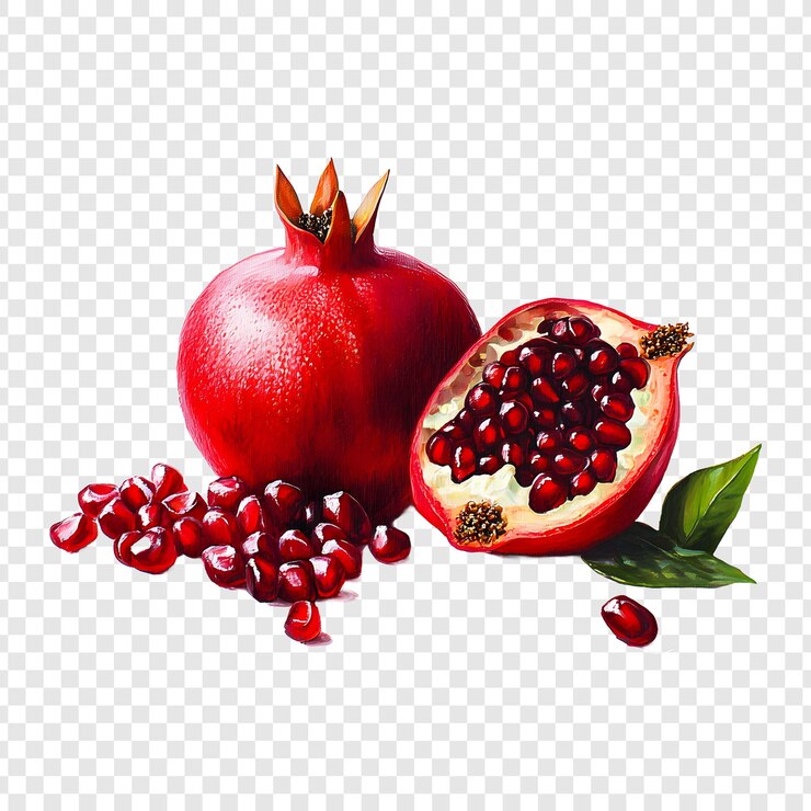 PSD granatapfel png isoliert auf durchsichtigem hintergrund
